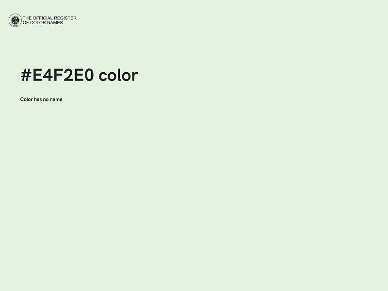 #E4F2E0 color image
