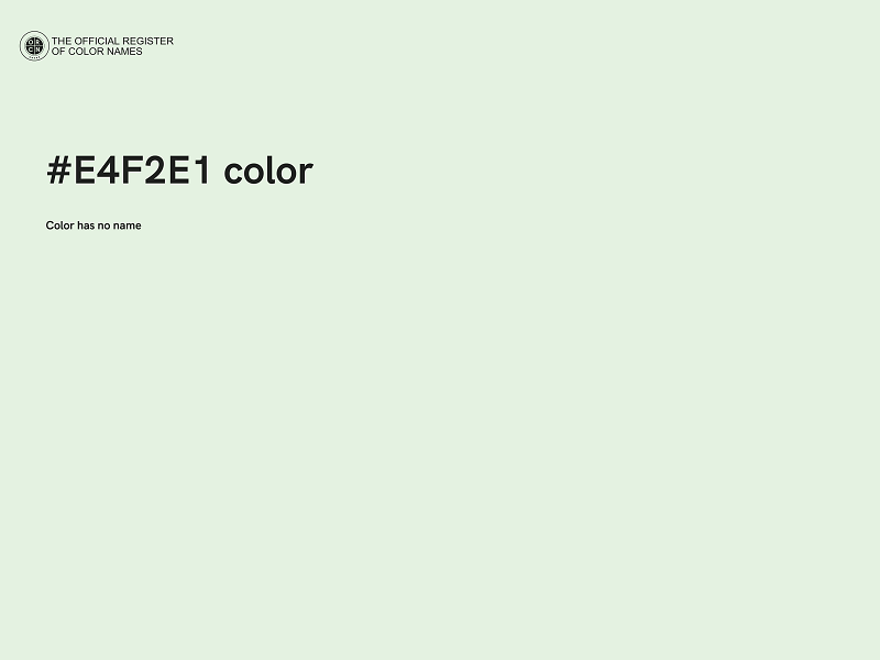 #E4F2E1 color image