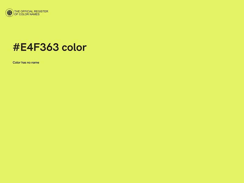 #E4F363 color image