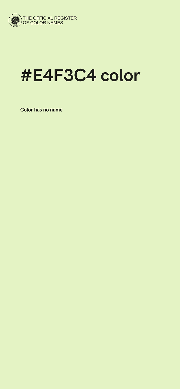 #E4F3C4 color image