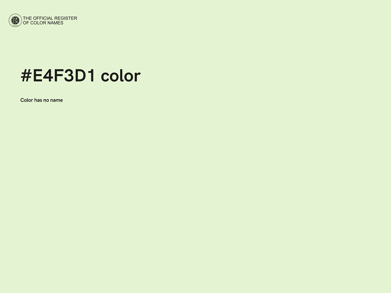 #E4F3D1 color image