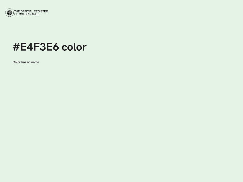 #E4F3E6 color image