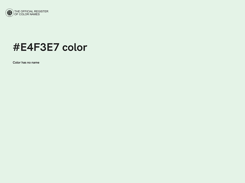 #E4F3E7 color image