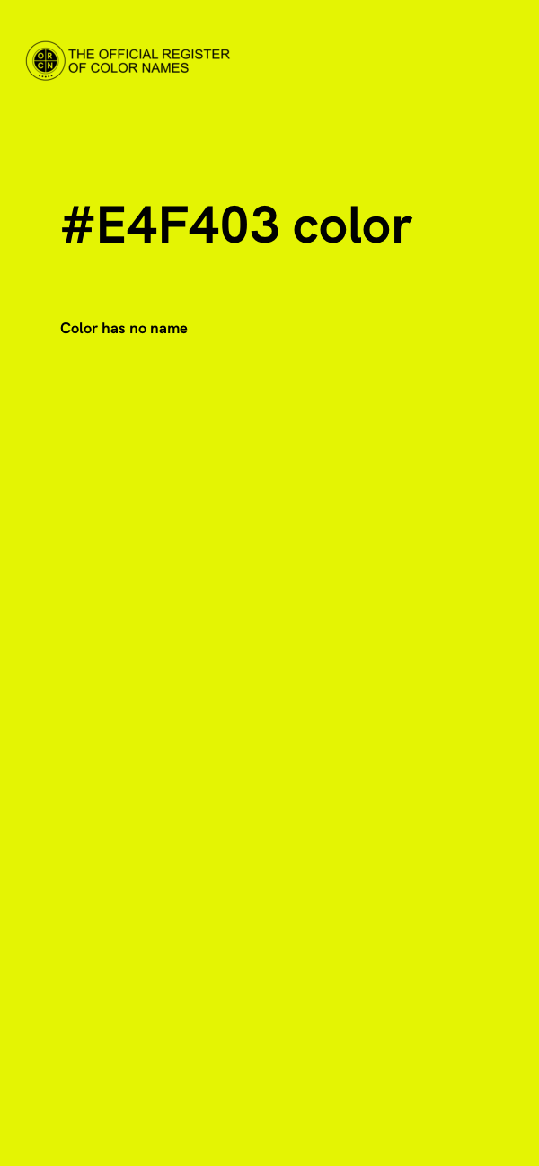 #E4F403 color image