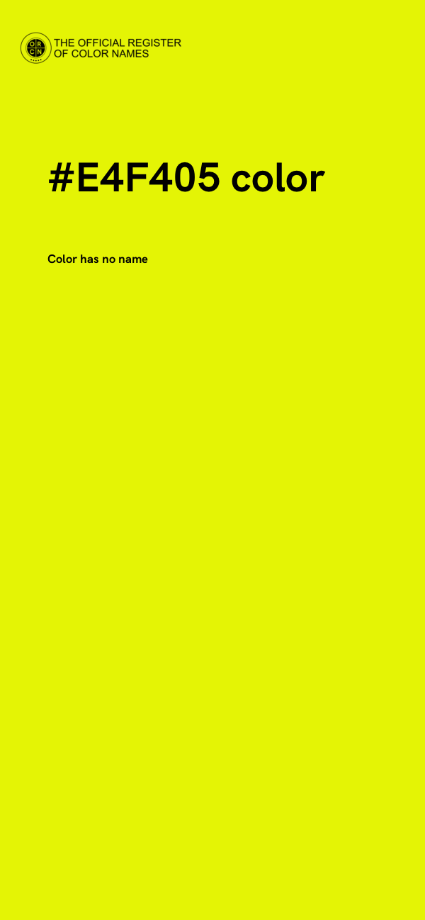 #E4F405 color image