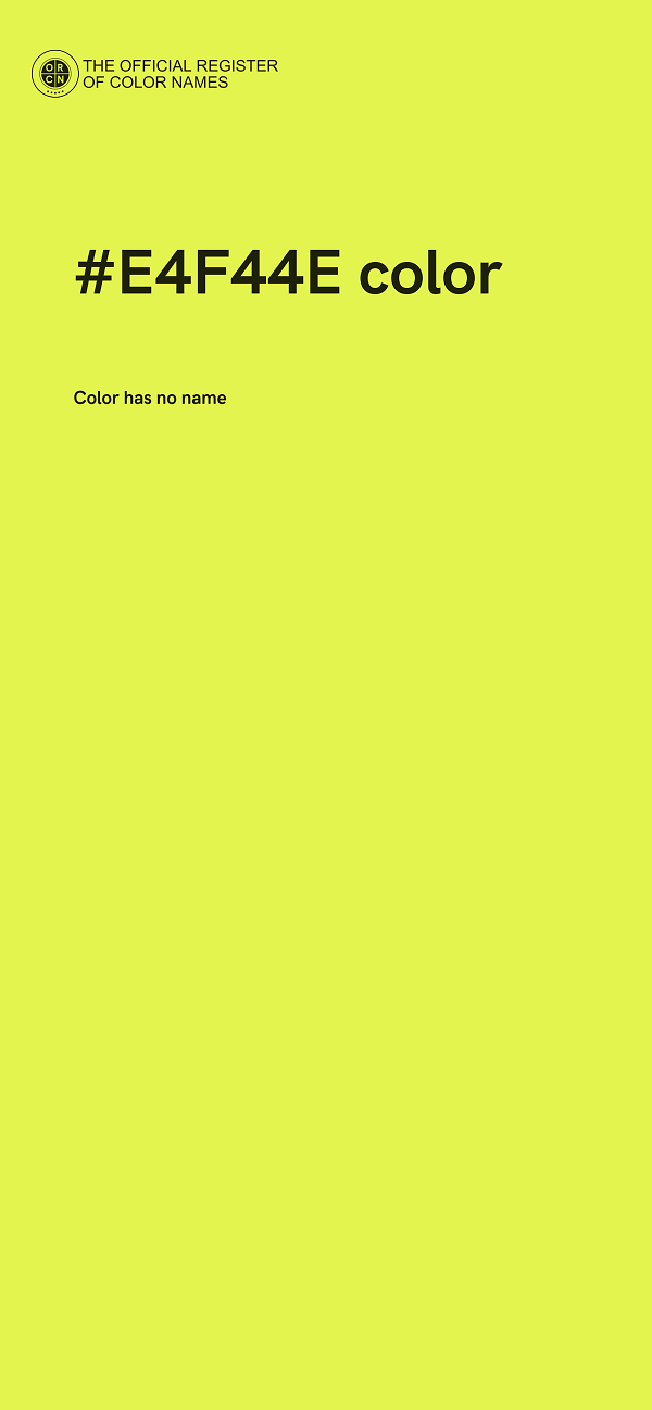 #E4F44E color image