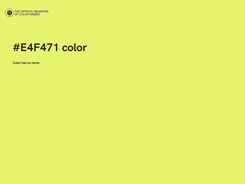 #E4F471 color image