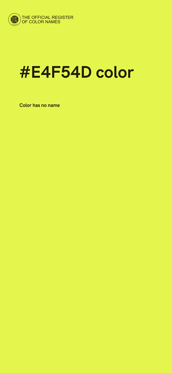 #E4F54D color image