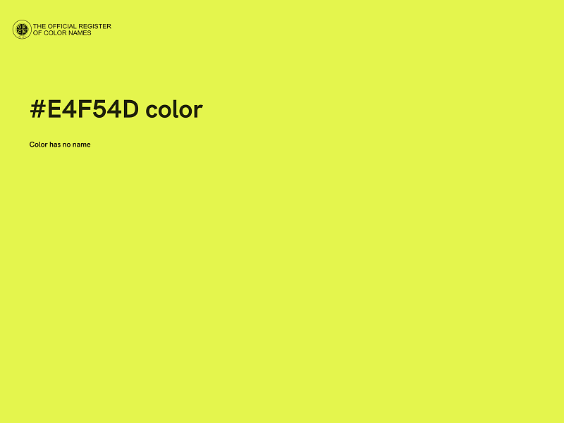 #E4F54D color image