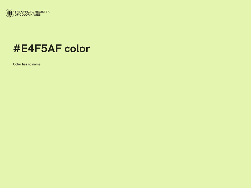 #E4F5AF color image