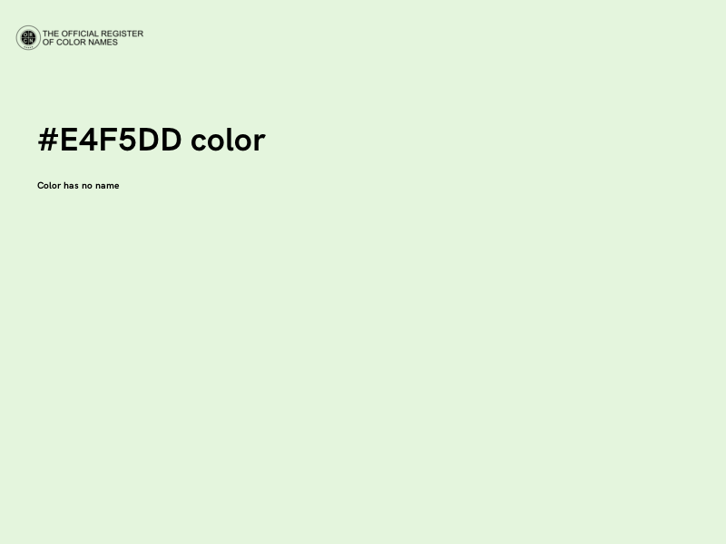 #E4F5DD color image