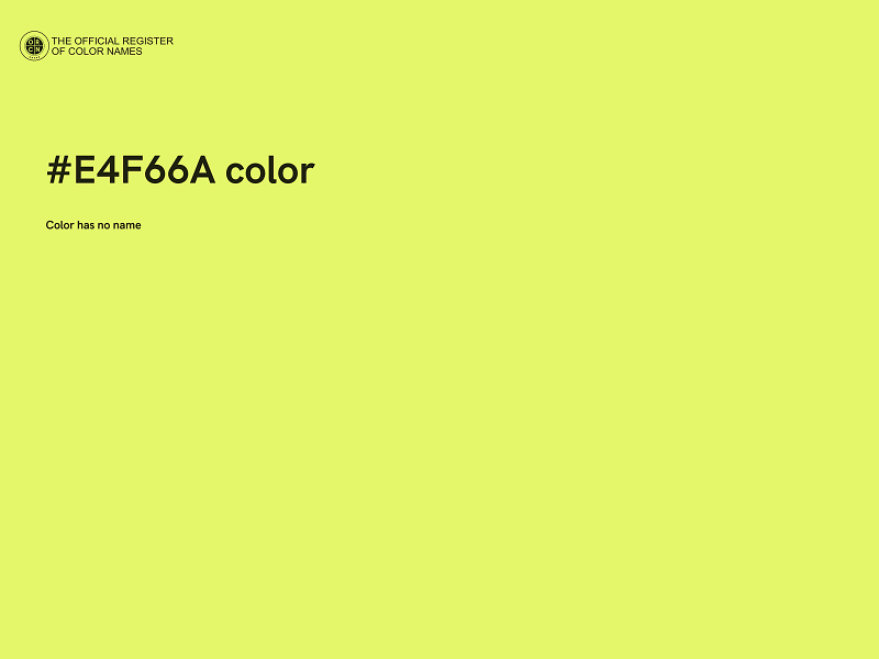 #E4F66A color image