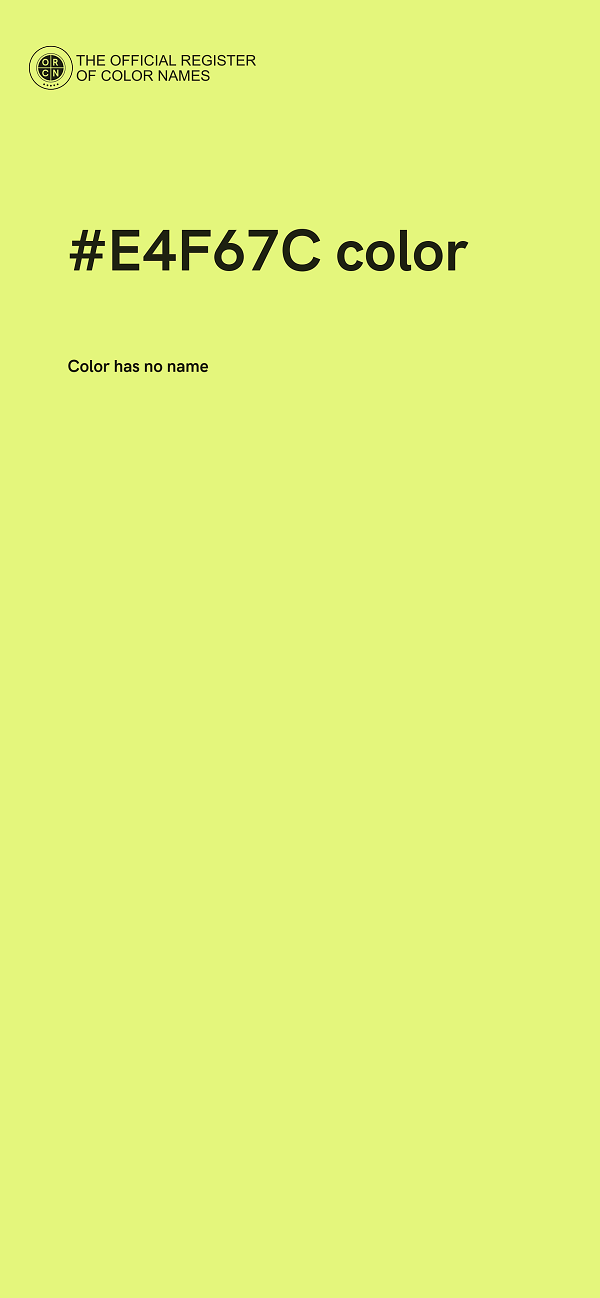 #E4F67C color image