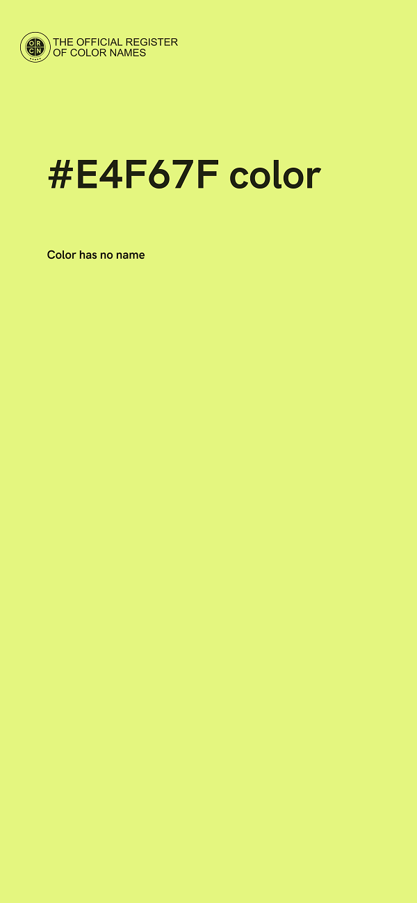#E4F67F color image