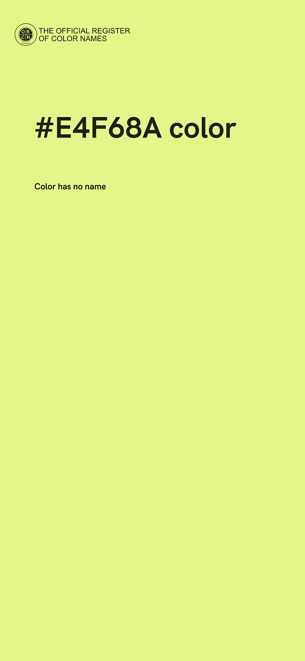#E4F68A color image