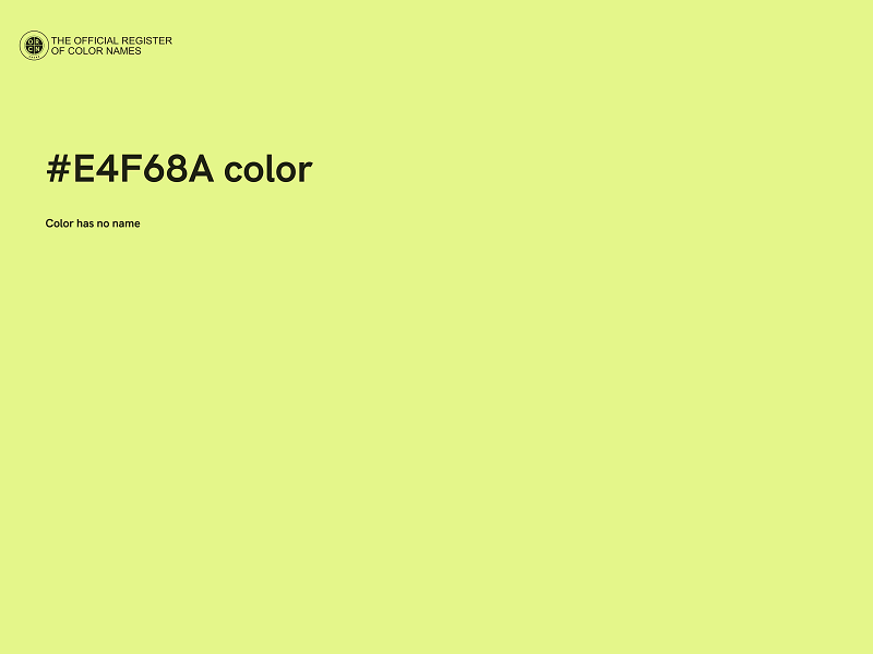 #E4F68A color image