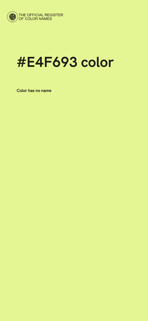 #E4F693 color image