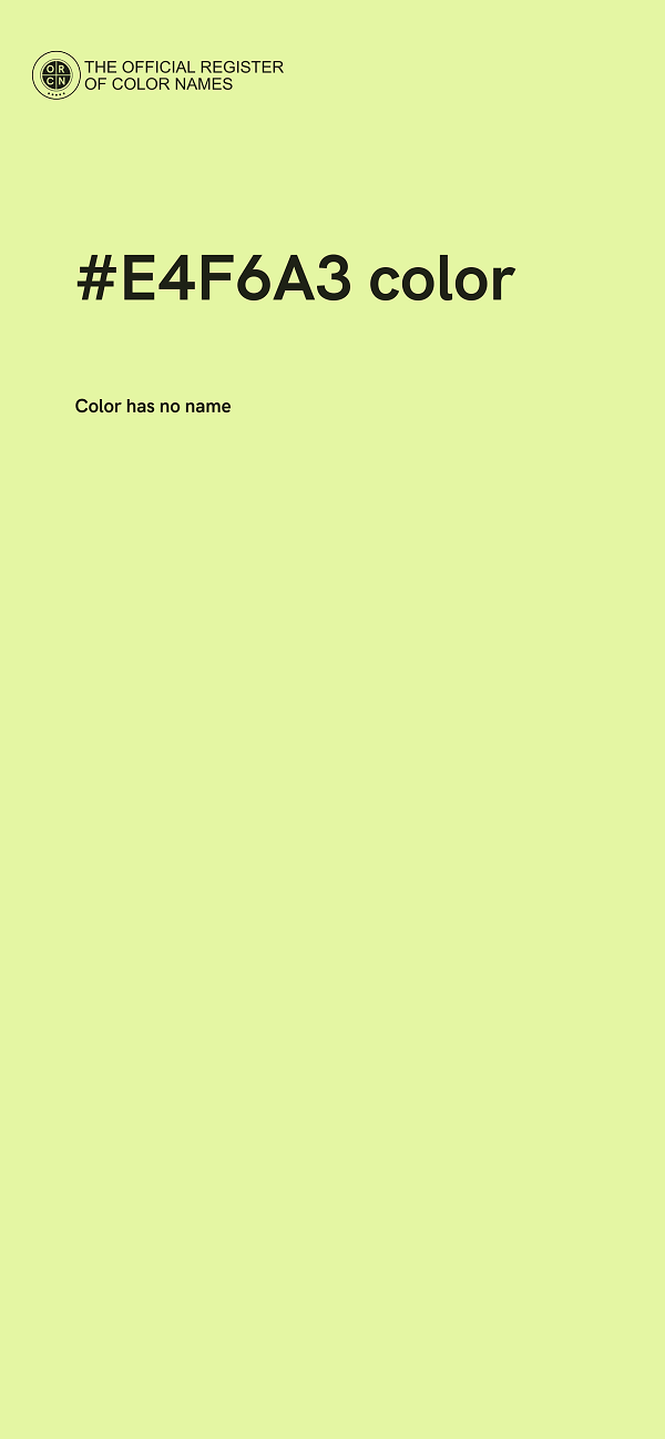 #E4F6A3 color image