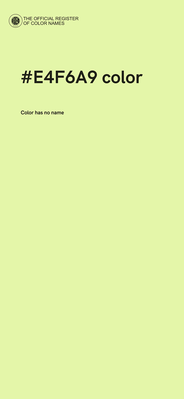 #E4F6A9 color image