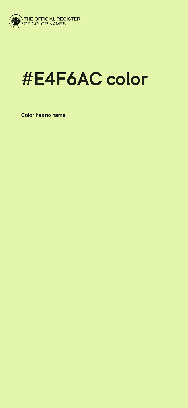 #E4F6AC color image