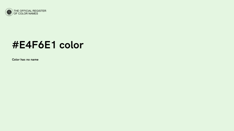 #E4F6E1 color image