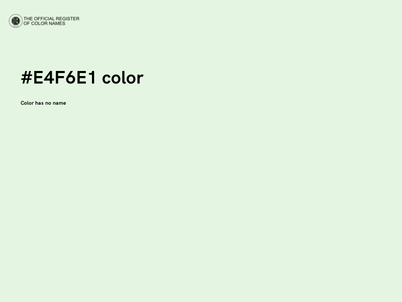 #E4F6E1 color image