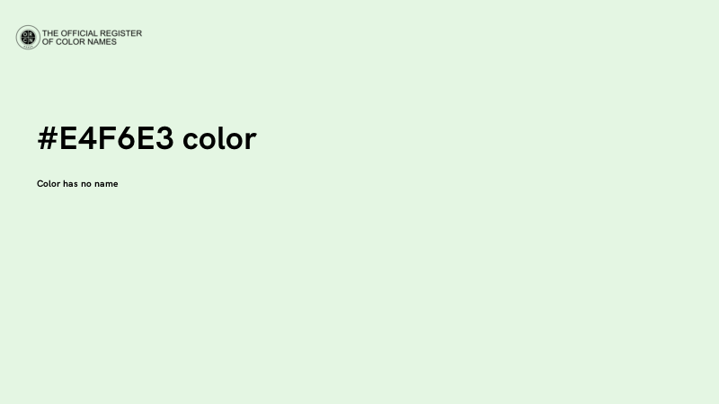 #E4F6E3 color image