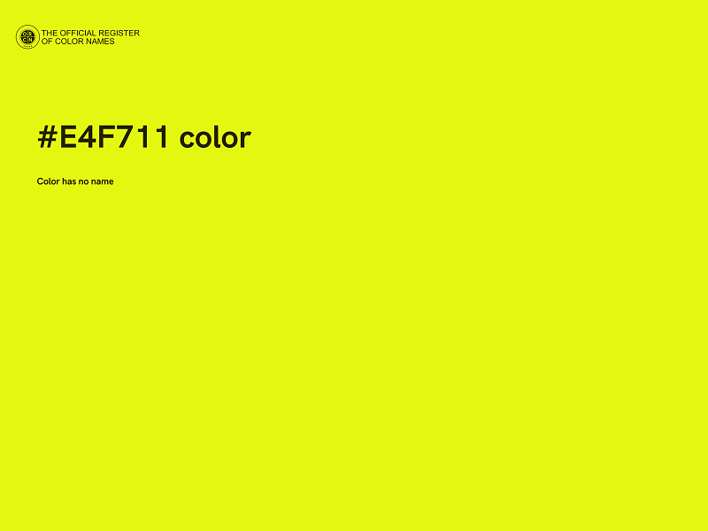 #E4F711 color image