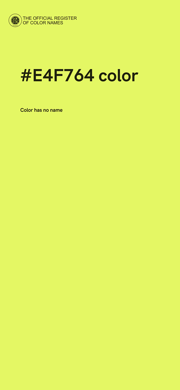 #E4F764 color image