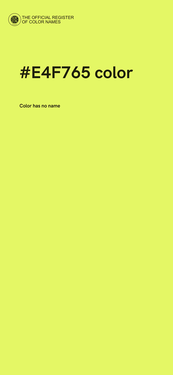 #E4F765 color image