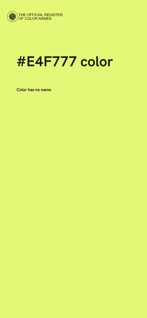 #E4F777 color image