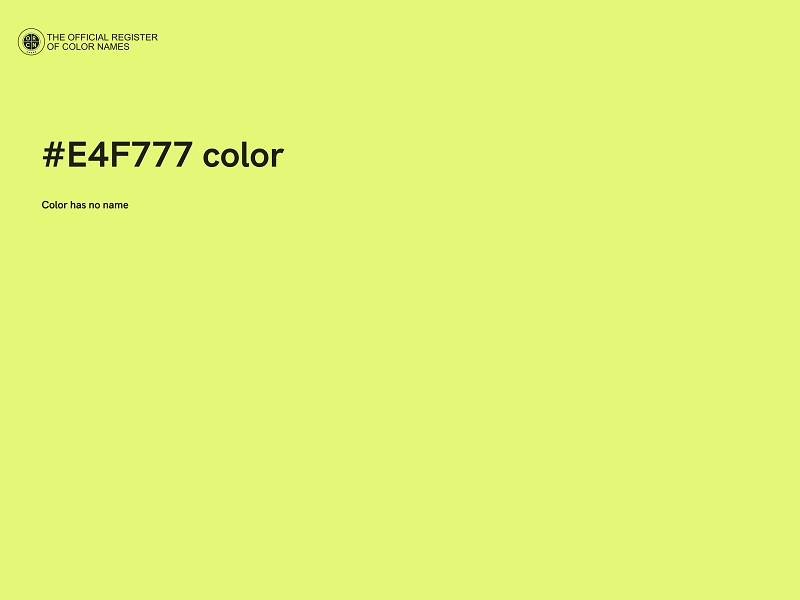 #E4F777 color image
