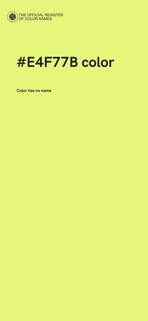 #E4F77B color image