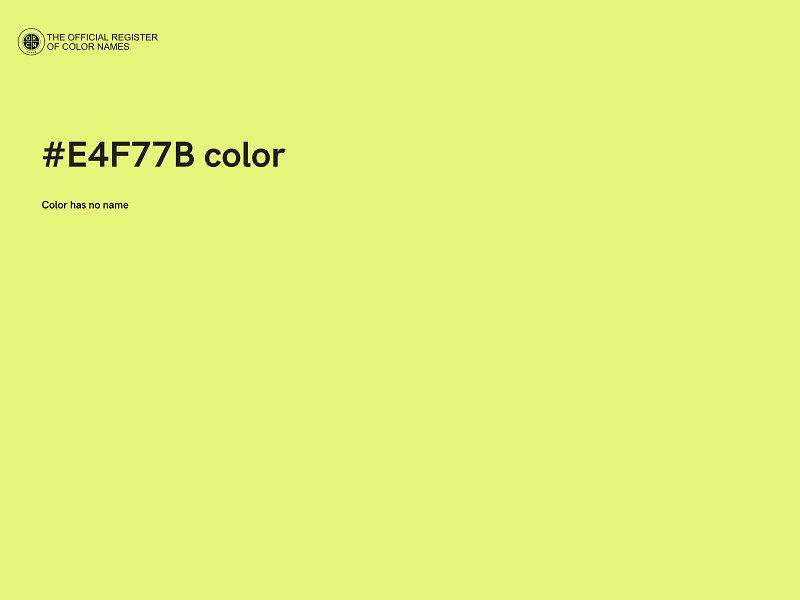 #E4F77B color image