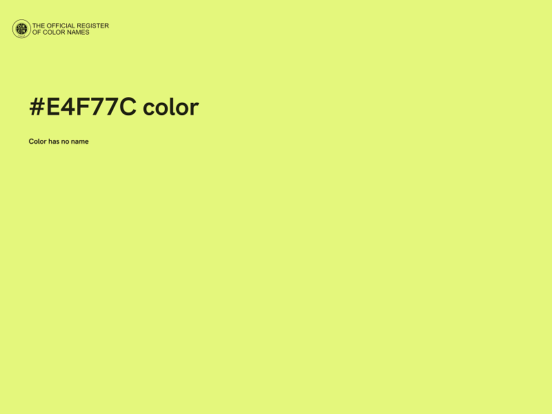 #E4F77C color image