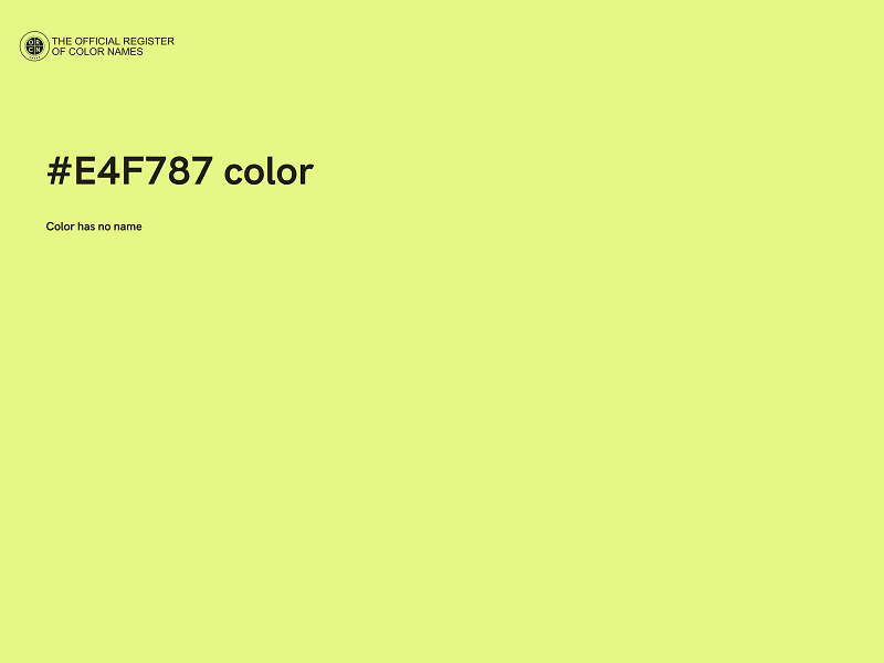 #E4F787 color image