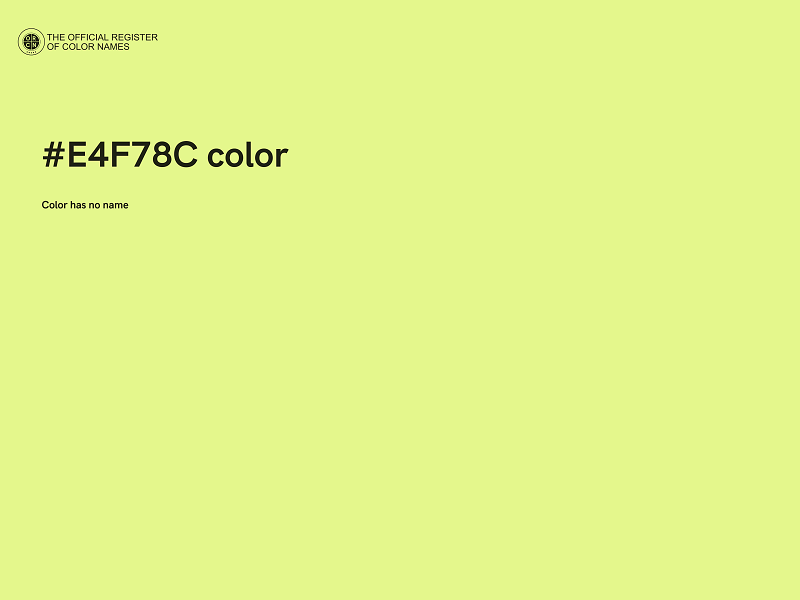 #E4F78C color image