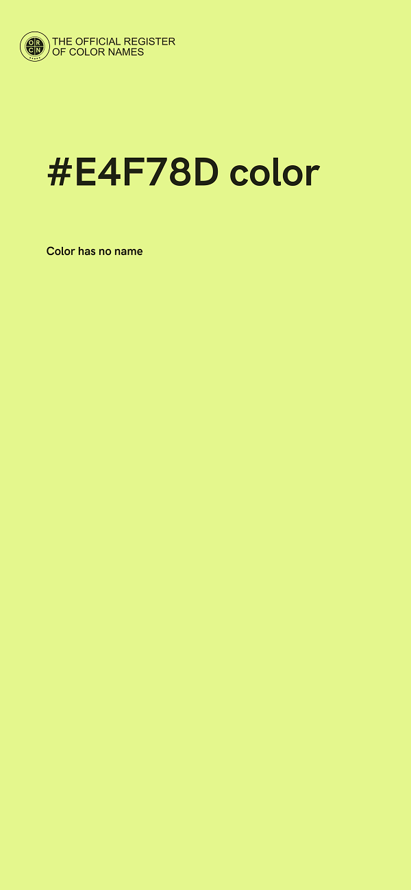 #E4F78D color image