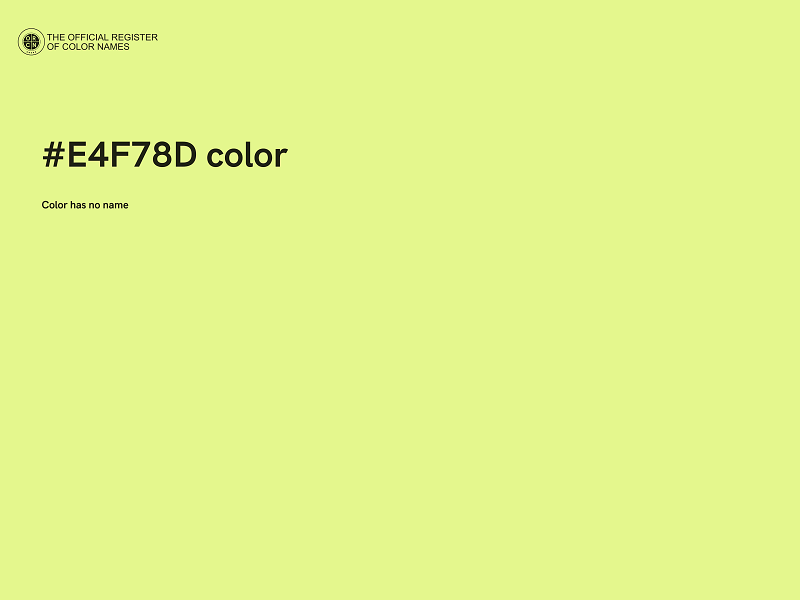 #E4F78D color image