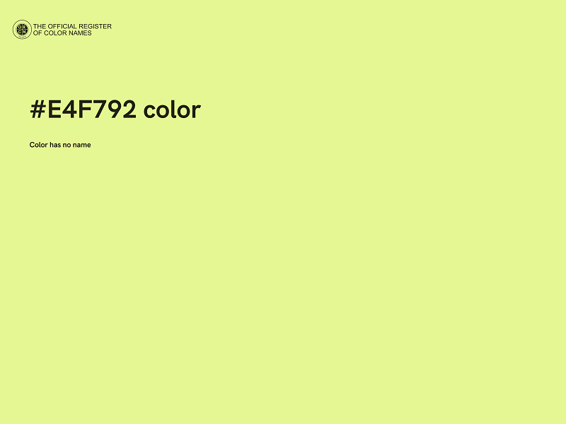 #E4F792 color image