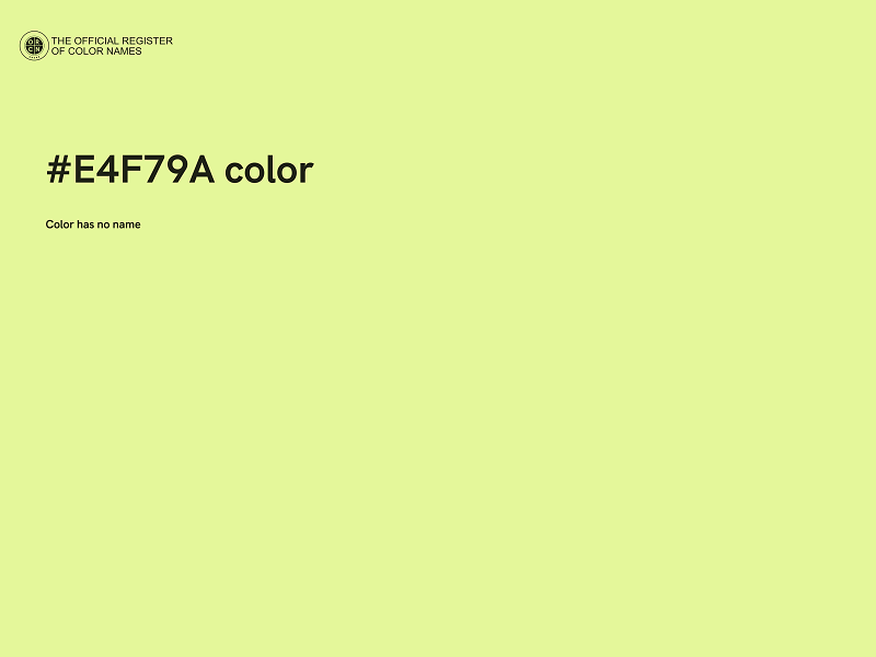 #E4F79A color image