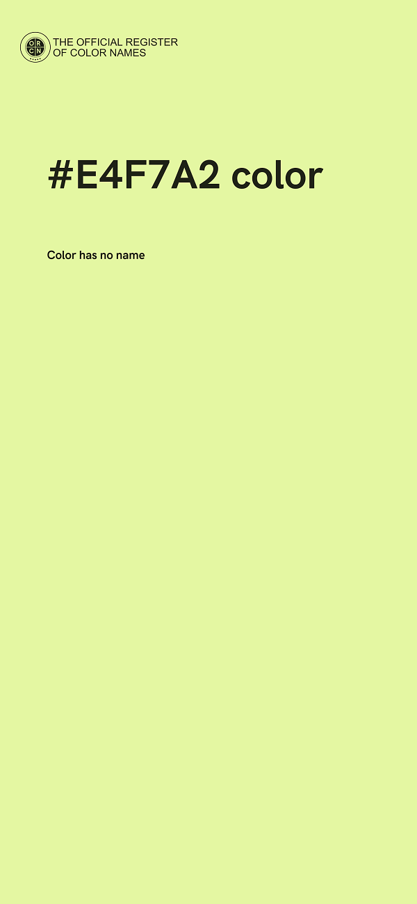 #E4F7A2 color image
