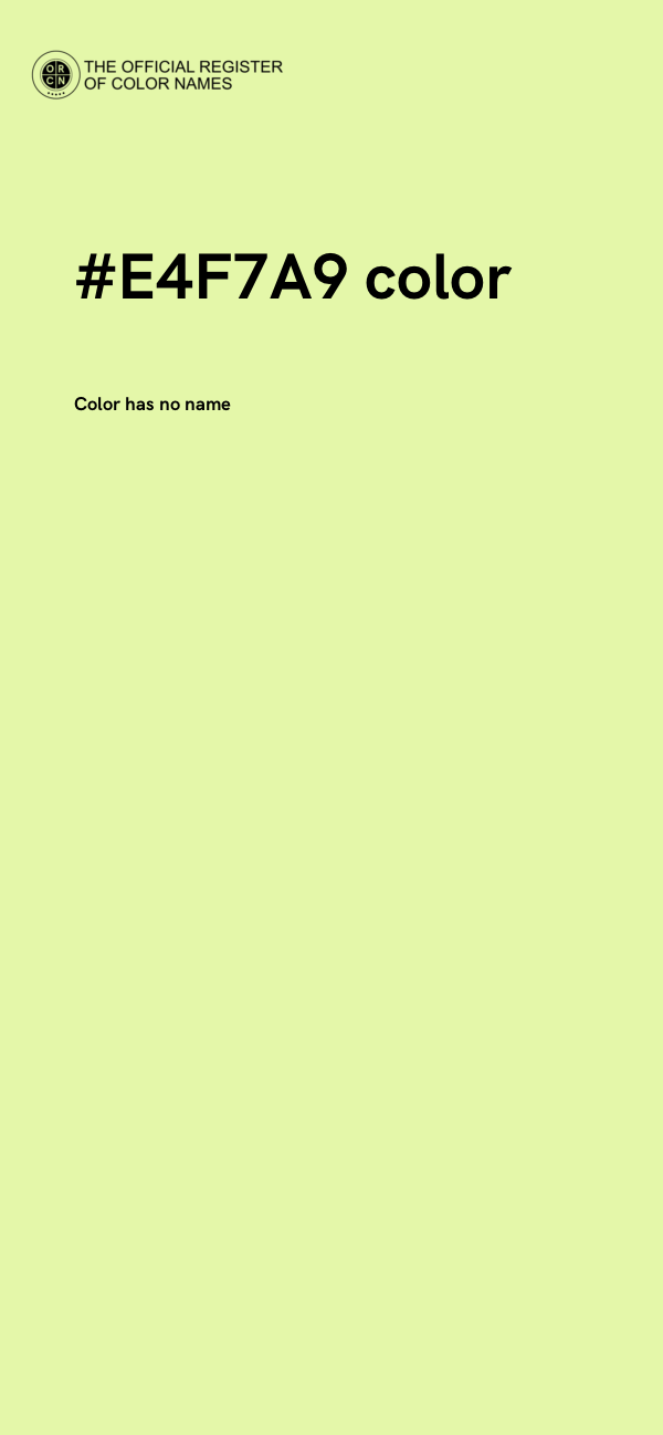 #E4F7A9 color image