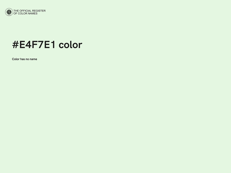 #E4F7E1 color image