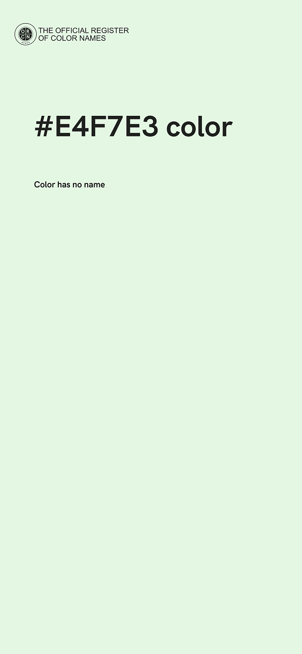 #E4F7E3 color image