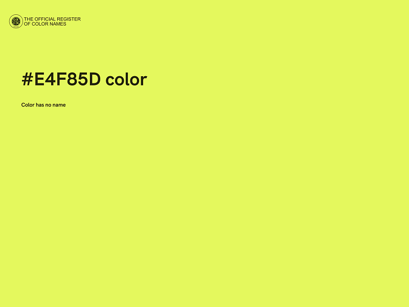 #E4F85D color image