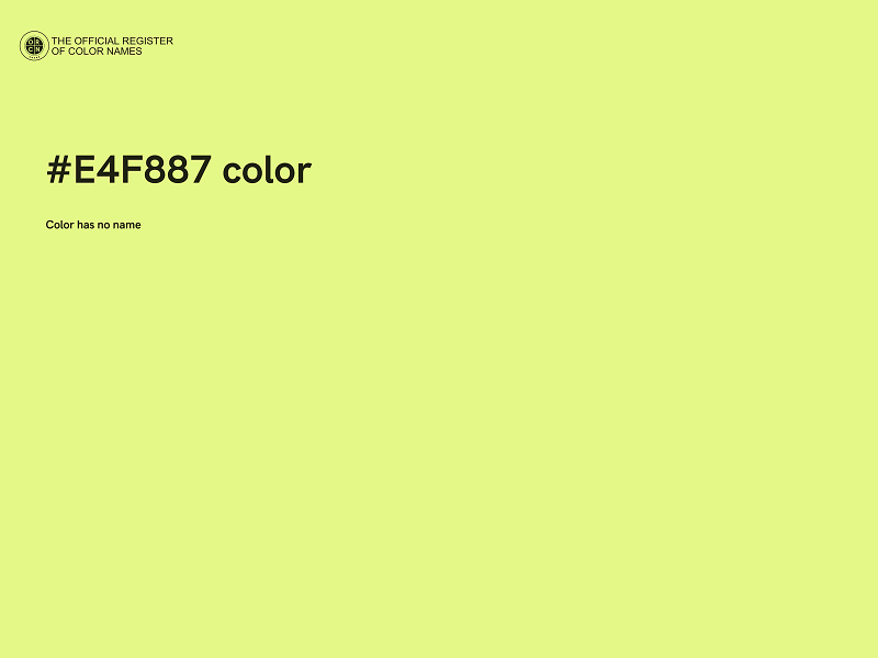 #E4F887 color image