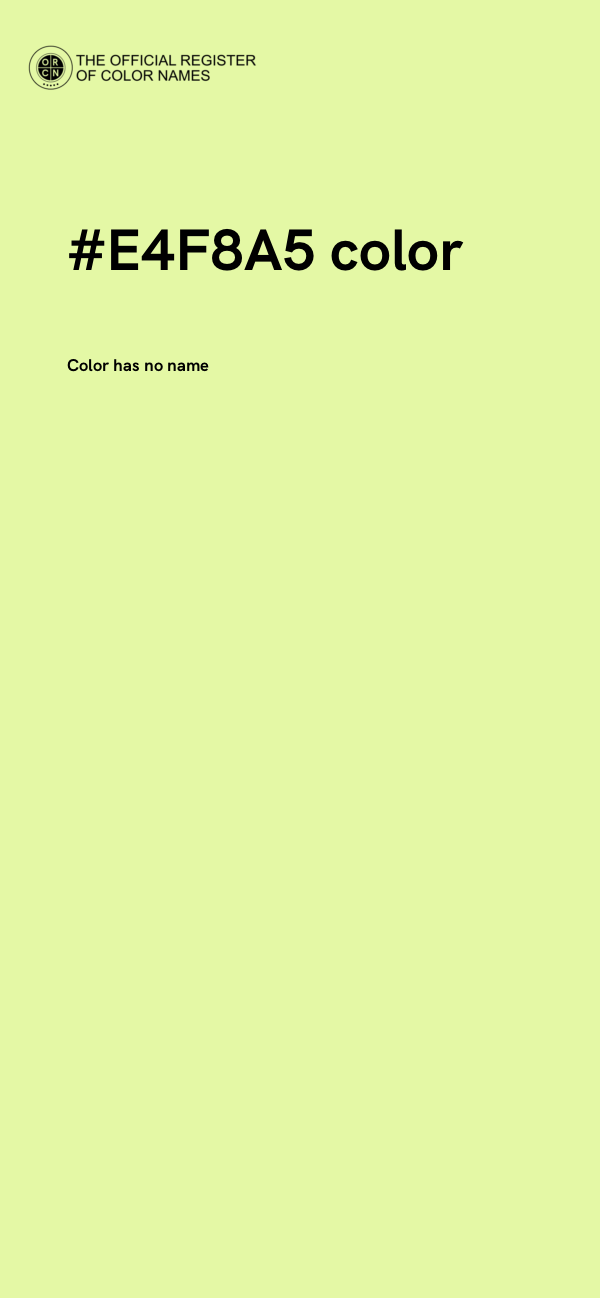 #E4F8A5 color image
