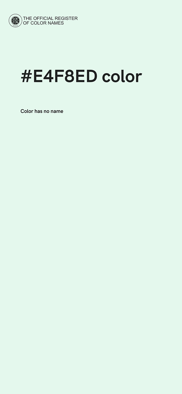 #E4F8ED color image