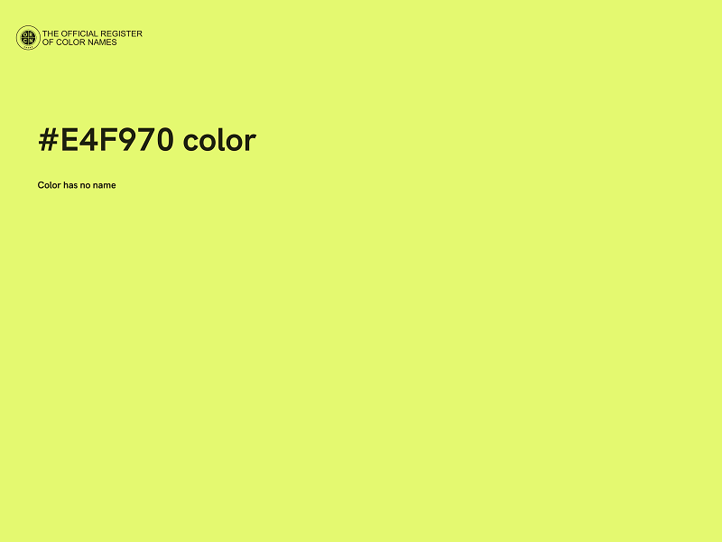 #E4F970 color image